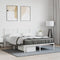 vidaXL - Bedframe - met - hoofdbord - metaal - wit - 140x190 - cm