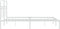 vidaXL - Bedframe - met - hoofdbord - metaal - wit - 140x190 - cm