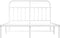 vidaXL - Bedframe - met - hoofdbord - metaal - wit - 140x190 - cm