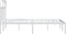 vidaXL - Bedframe - met - hoofdbord - metaal - wit - 140x190 - cm