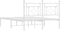 vidaXL - Bedframe - met - hoofdbord - metaal - wit - 140x190 - cm