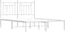 vidaXL - Bedframe - met - hoofdbord - metaal - wit - 140x190 - cm