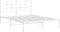 vidaXL - Bedframe - met - hoofdbord - metaal - wit - 140x190 - cm
