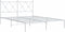 vidaXL - Bedframe - met - hoofdbord - metaal - wit - 140x190 - cm