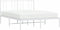 vidaXL - Bedframe - met - hoofdbord - metaal - wit - 140x190 - cm