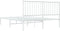 vidaXL - Bedframe - met - hoofdbord - metaal - wit - 140x190 - cm