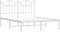 vidaXL - Bedframe - met - hoofdbord - metaal - wit - 140x190 - cm