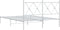 vidaXL - Bedframe - met - hoofdbord - metaal - wit - 140x190 - cm