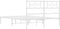 vidaXL - Bedframe - met - hoofdbord - metaal - wit - 140x190 - cm