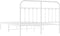 vidaXL - Bedframe - met - hoofdbord - metaal - wit - 140x190 - cm