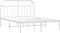 vidaXL - Bedframe - met - hoofdbord - metaal - wit - 140x190 - cm