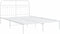 vidaXL - Bedframe - met - hoofdbord - metaal - wit - 140x190 - cm
