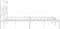 vidaXL - Bedframe - met - hoofdbord - metaal - wit - 140x190 - cm