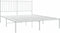vidaXL - Bedframe - met - hoofdbord - metaal - wit - 140x190 - cm