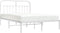 vidaXL - Bedframe - met - hoofdbord - metaal - wit - 140x190 - cm