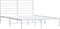 vidaXL - Bedframe - met - hoofdbord - metaal - wit - 140x190 - cm