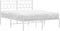 vidaXL - Bedframe - met - hoofdbord - metaal - wit - 140x190 - cm