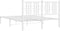 vidaXL - Bedframe - met - hoofdbord - metaal - wit - 140x190 - cm