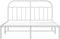 vidaXL - Bedframe - met - hoofdbord - metaal - wit - 140x190 - cm