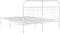 vidaXL - Bedframe - met - hoofdbord - metaal - wit - 140x190 - cm