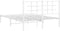 vidaXL - Bedframe - met - hoofdbord - metaal - wit - 140x190 - cm