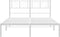 vidaXL - Bedframe - met - hoofdbord - metaal - wit - 140x190 - cm