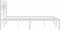 vidaXL - Bedframe - met - hoofdbord - metaal - wit - 140x190 - cm