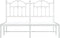 vidaXL - Bedframe - met - hoofdbord - metaal - wit - 140x190 - cm