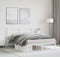 vidaXL - Bedframe - met - hoofdbord - metaal - wit - 140x190 - cm