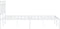 vidaXL - Bedframe - met - hoofdbord - metaal - wit - 140x190 - cm