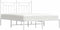 vidaXL - Bedframe - met - hoofdbord - metaal - wit - 140x190 - cm