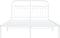 vidaXL - Bedframe - met - hoofdbord - metaal - wit - 140x190 - cm
