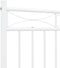 vidaXL - Bedframe - met - hoofdbord - metaal - wit - 140x190 - cm