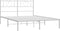 vidaXL - Bedframe - met - hoofdbord - metaal - wit - 140x190 - cm