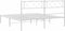 vidaXL - Bedframe - met - hoofdbord - metaal - wit - 140x190 - cm