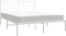 vidaXL - Bedframe - met - hoofdbord - metaal - wit - 140x190 - cm