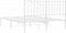 vidaXL - Bedframe - met - hoofdbord - metaal - wit - 140x190 - cm