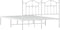 vidaXL - Bedframe - met - hoofdbord - metaal - wit - 140x190 - cm