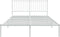 vidaXL - Bedframe - met - hoofdbord - metaal - wit - 140x190 - cm