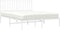 vidaXL - Bedframe - met - hoofdbord - metaal - wit - 140x190 - cm