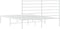 vidaXL - Bedframe - met - hoofdbord - metaal - wit - 140x190 - cm