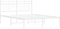 vidaXL - Bedframe - met - hoofdbord - metaal - wit - 140x190 - cm