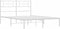 vidaXL - Bedframe - met - hoofdbord - metaal - wit - 140x190 - cm