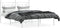 vidaXL - Bedframe - met - hoofdbord - metaal - wit - 140x190 - cm