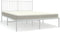 vidaXL - Bedframe - met - hoofdbord - metaal - wit - 140x190 - cm