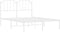 vidaXL - Bedframe - met - hoofdbord - metaal - wit - 140x190 - cm