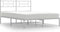 vidaXL - Bedframe - met - hoofdbord - metaal - wit - 140x200 - cm