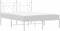 vidaXL - Bedframe - met - hoofdbord - metaal - wit - 140x200 - cm