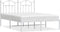 vidaXL - Bedframe - met - hoofdbord - metaal - wit - 140x200 - cm