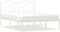 vidaXL - Bedframe - met - hoofdbord - metaal - wit - 140x200 - cm